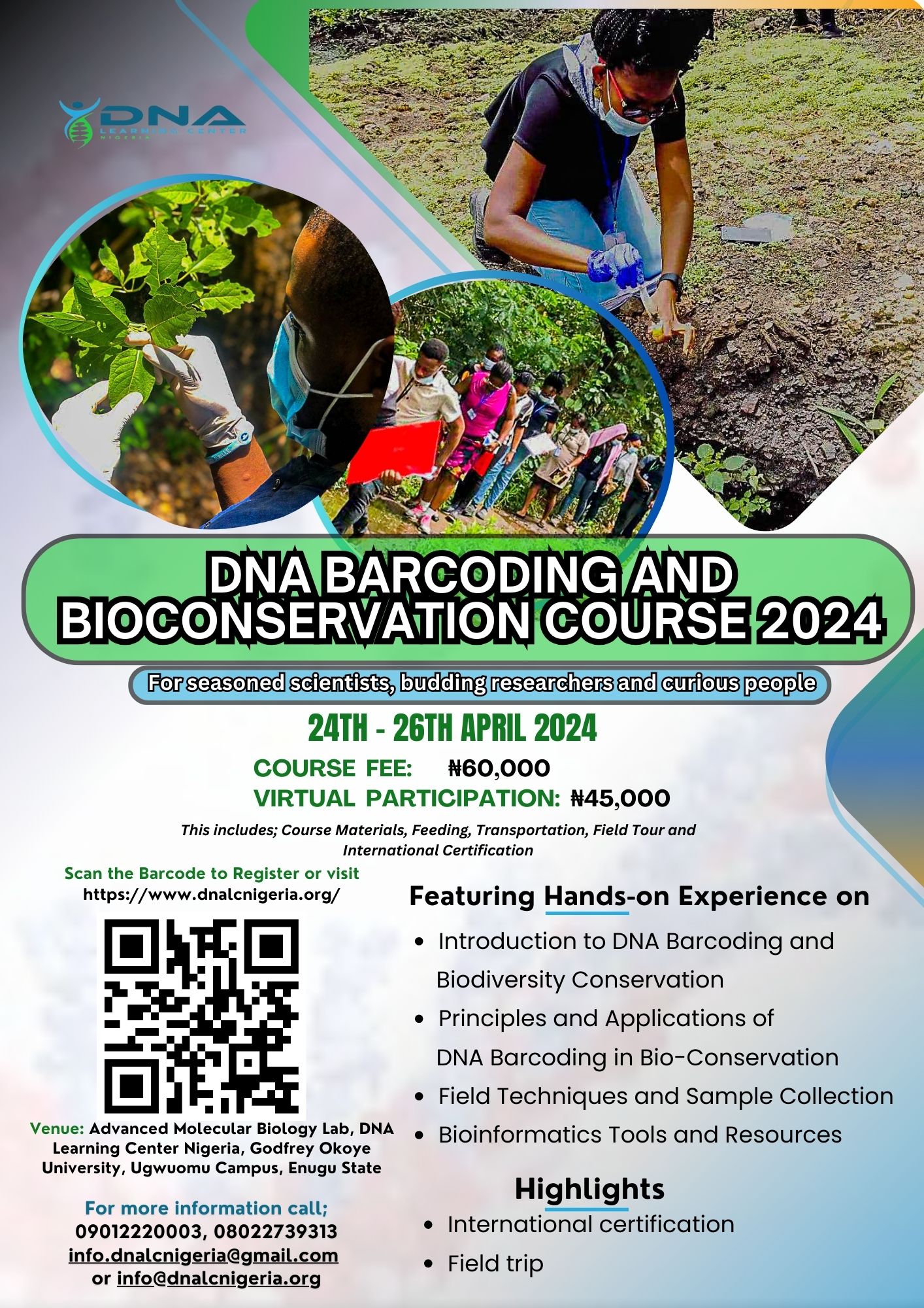 DNA barcoding and bioconservation course 2024